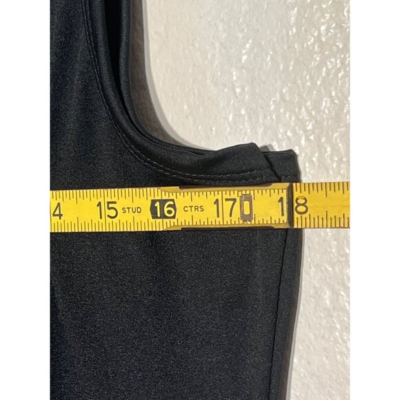 Sleeveless Black & Floral Butterfly Print Stretch Summer Lightweight Dress Large - Picture 9 of 12